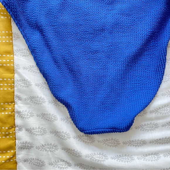 Aerie Blue One-Shoulder Cutout One Piece - Picture 7 of 9